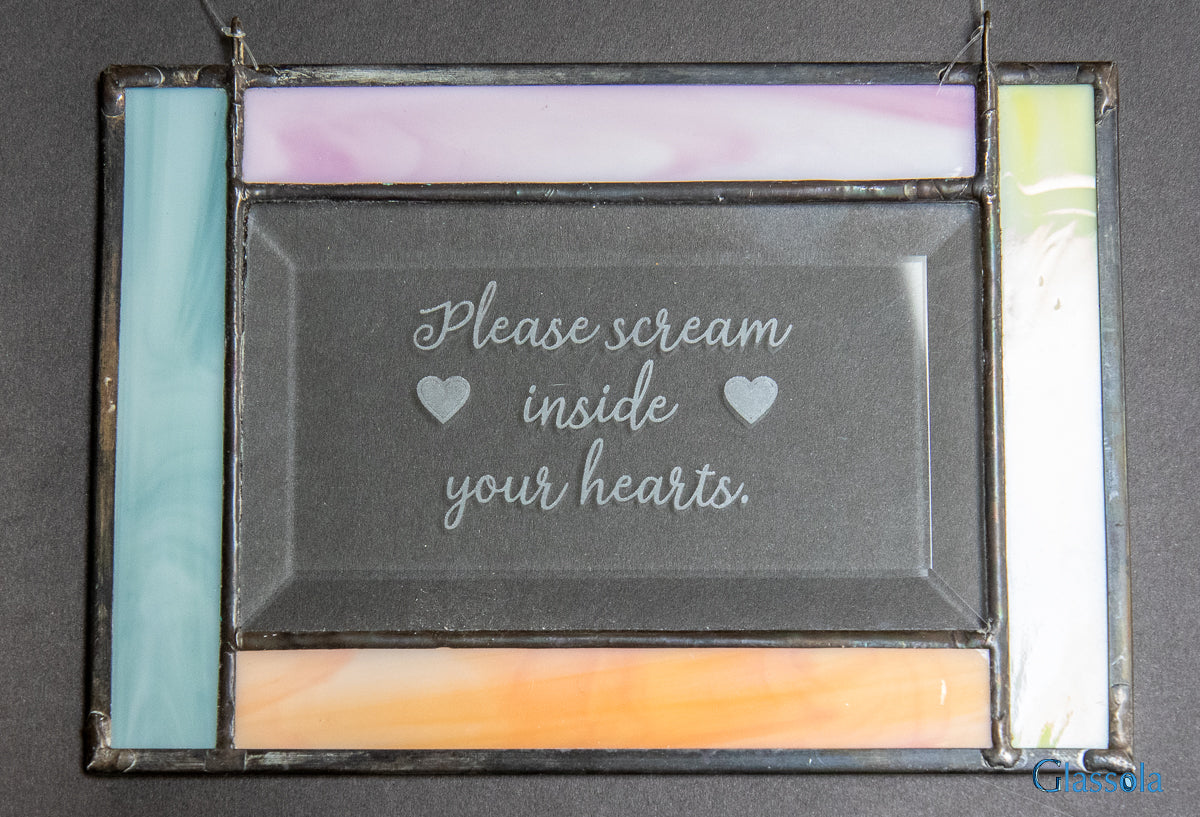 Citrus Suncatcher with Engraved Quote