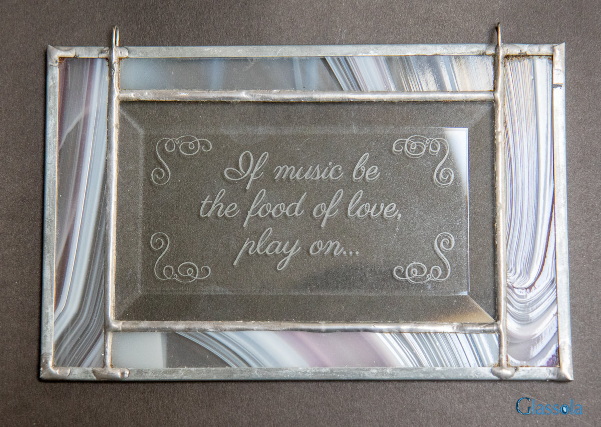 White-Pink Suncatcher - Engraved Quote