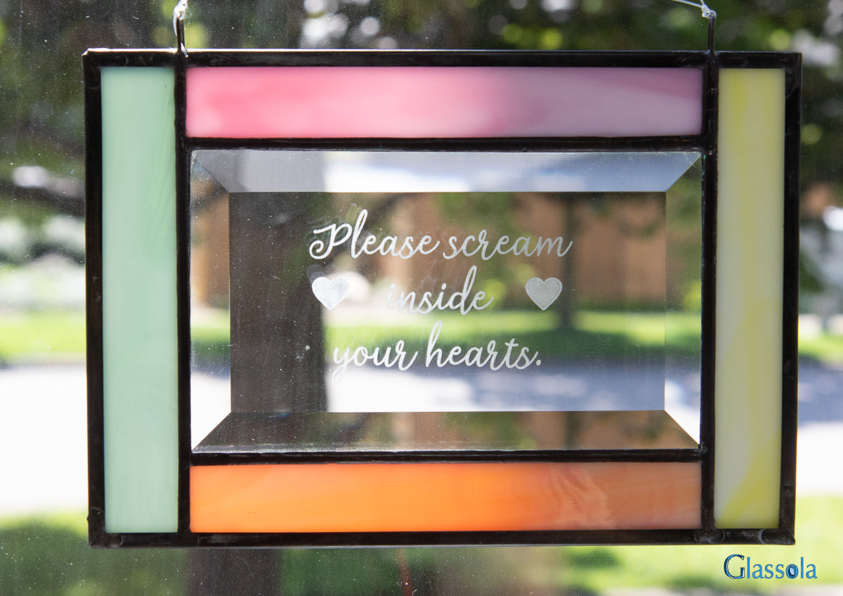 Citrus Suncatcher with Engraved Quote