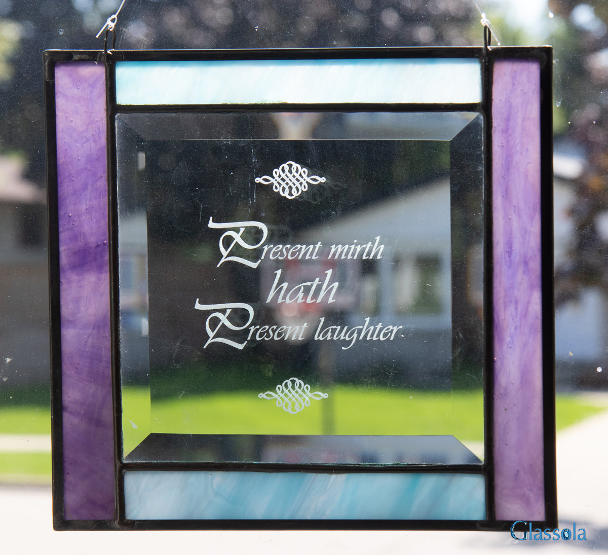 Suncatcher - Engraved quote