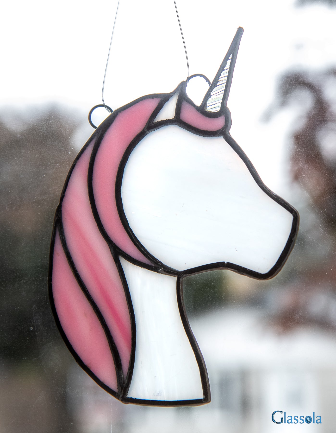 Pink Unicorn Suncatcher