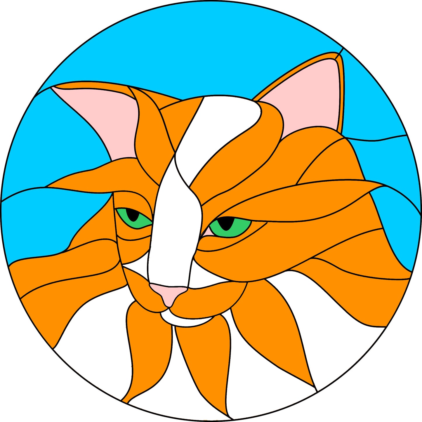 Glassola Pattern: Cat Portrait