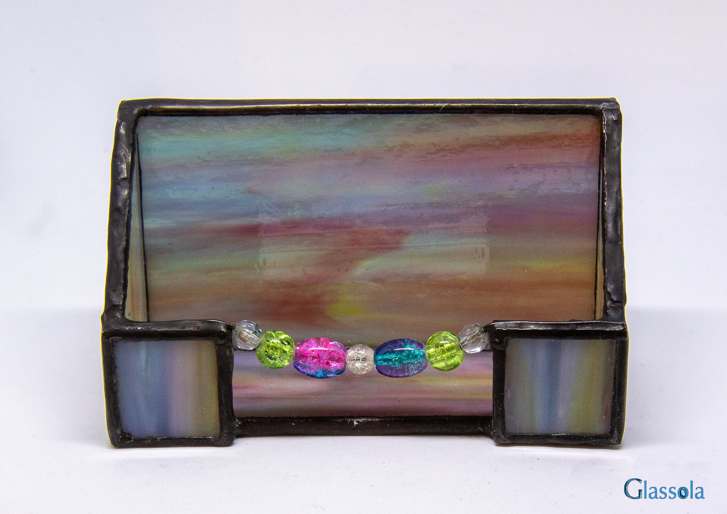 Pastel coloured business card holder