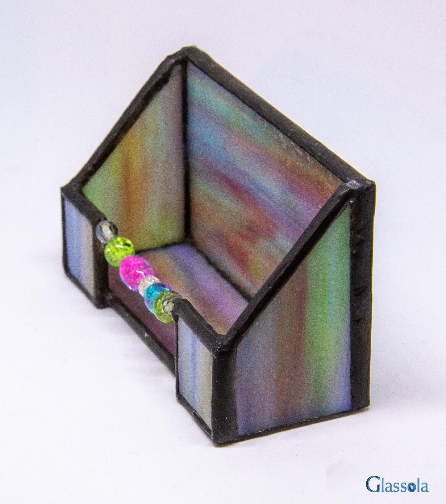 Pastel coloured business card holder