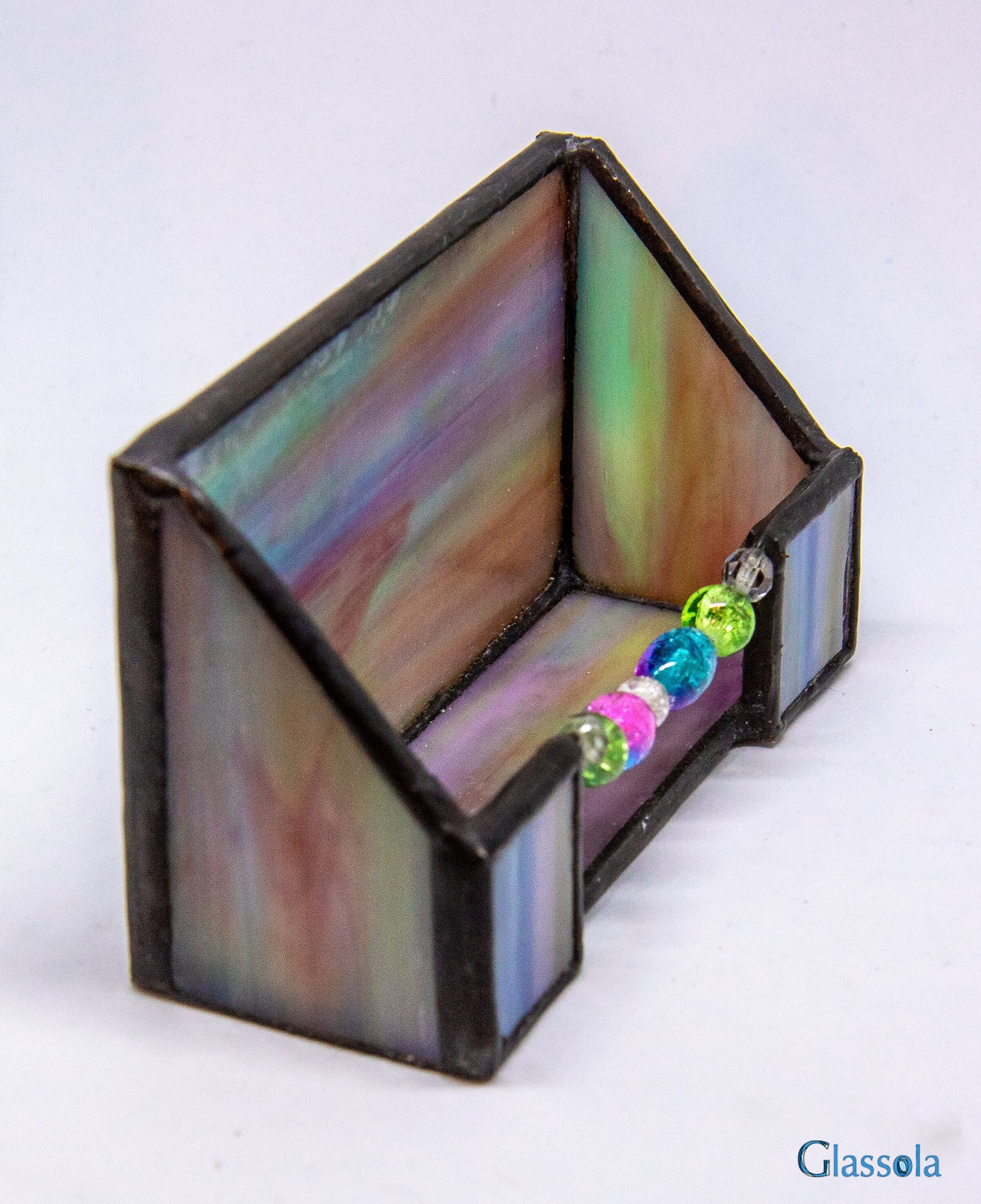 Pastel coloured business card holder