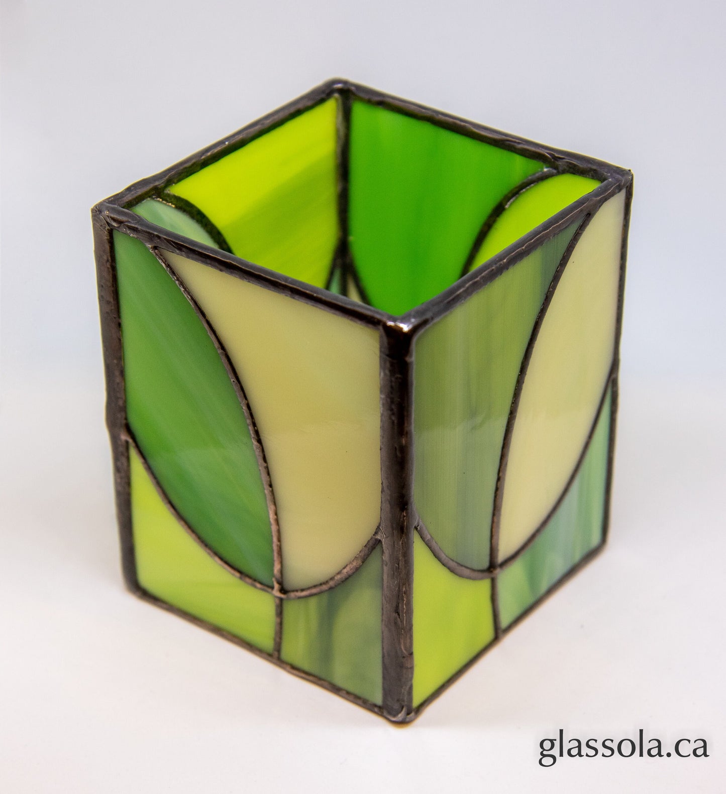 Green Abstract Candle Holder