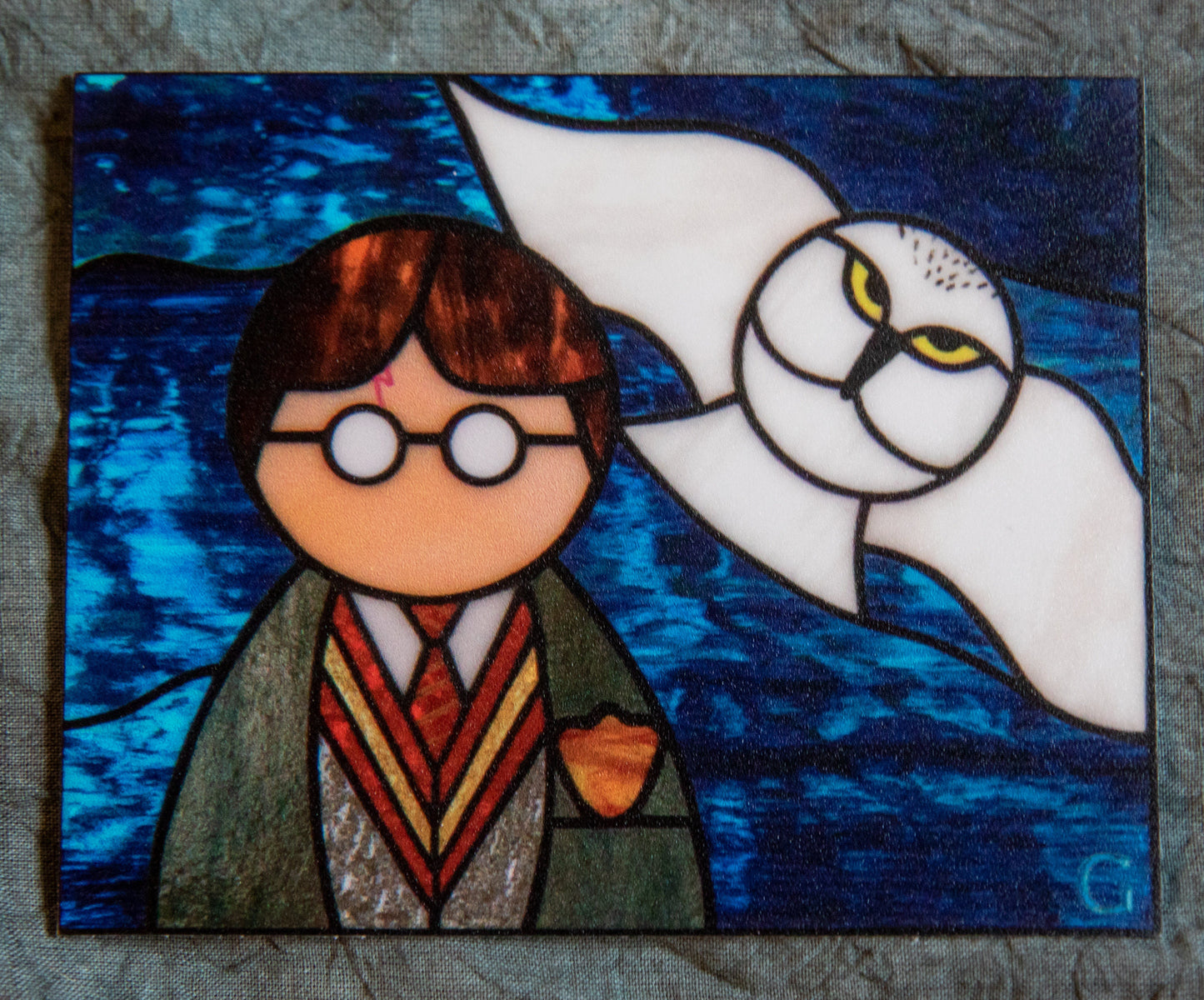 Harry Potter and Hedwig Stained Glass Window Cling