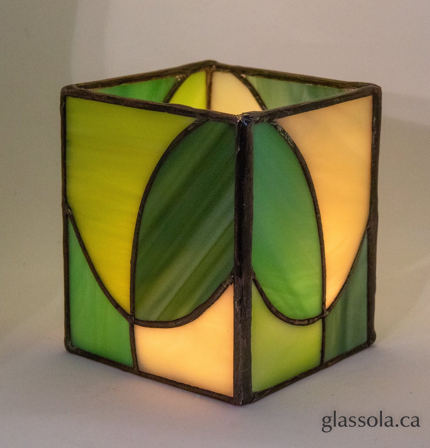 Green Abstract Candle Holder