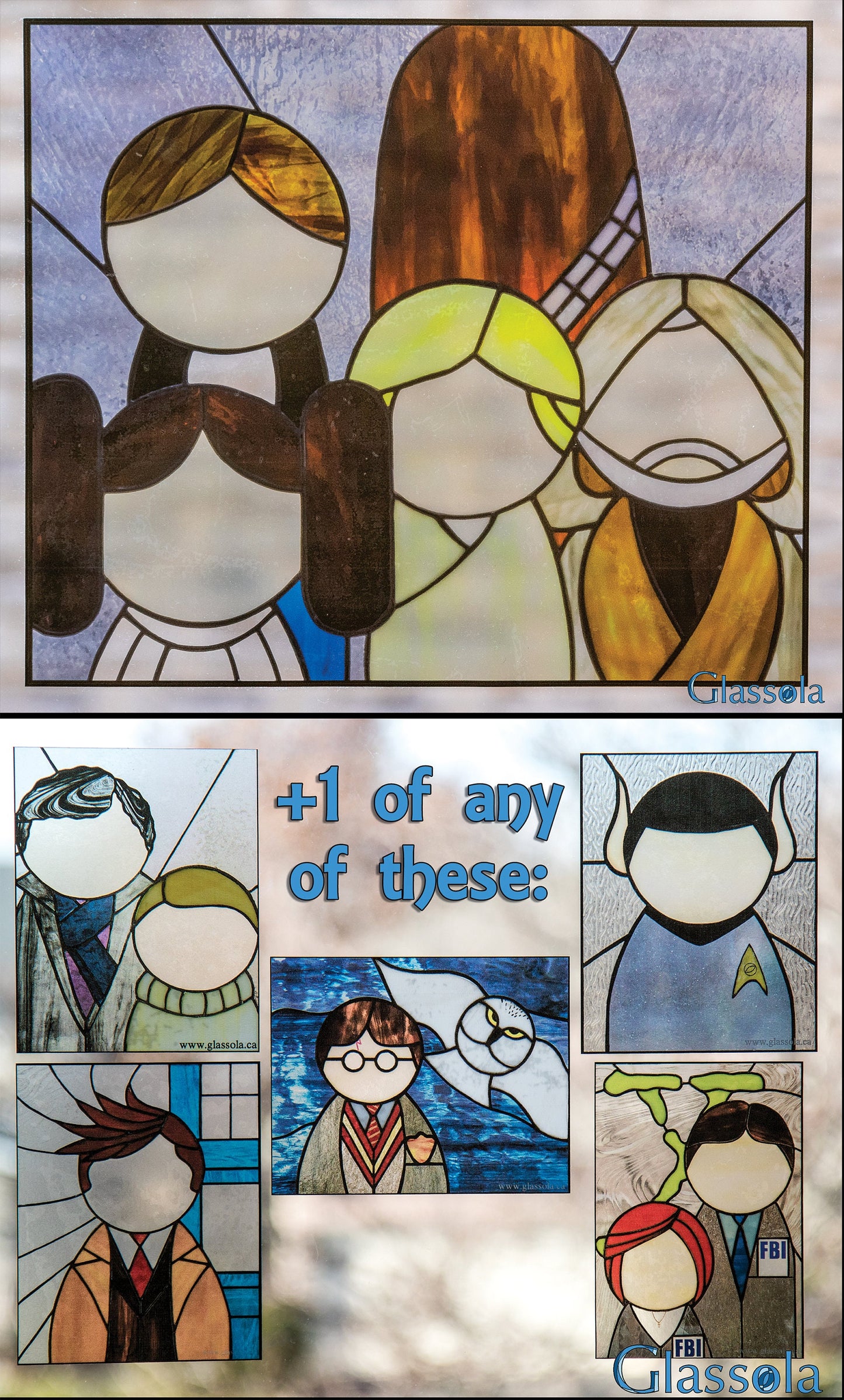 Star Wars Stained Glass Window Cling + another fandom cling