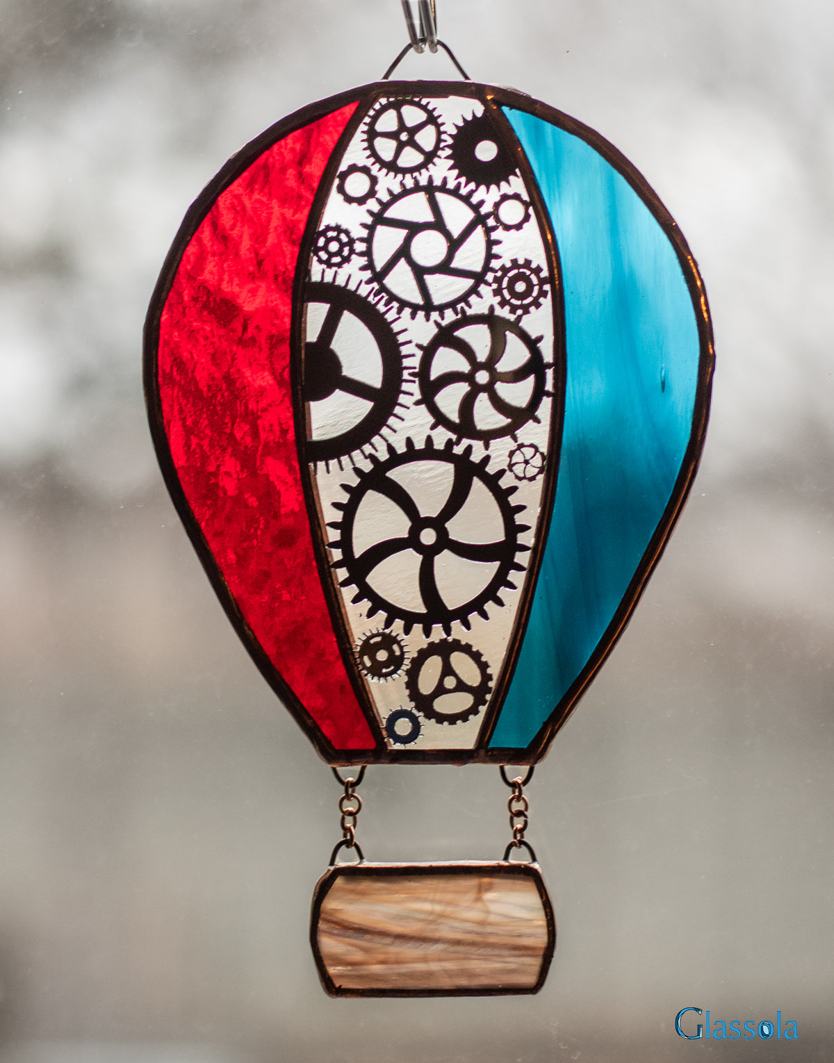 Steampunk Hot Air Balloon Suncatcher