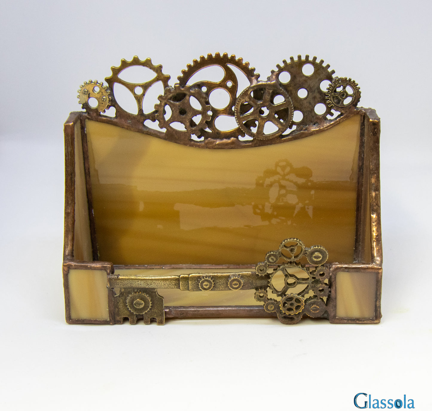 Steampunk Business Card Holder