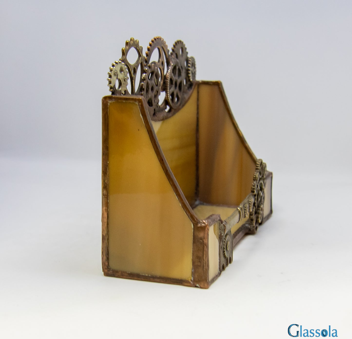 Steampunk Business Card Holder