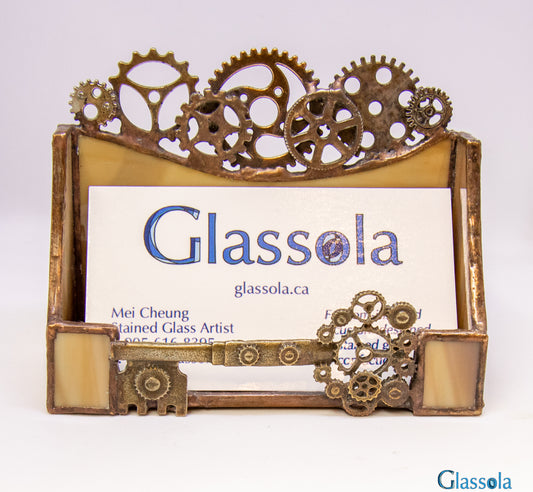 Steampunk Business Card Holder