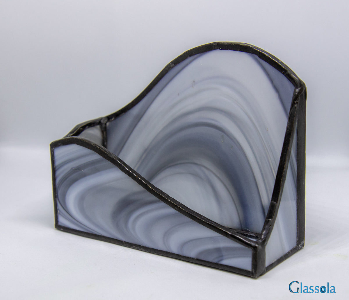 Wavy grey business card holder