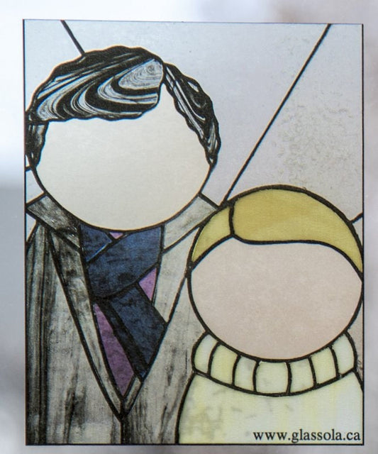 Holmes and Watson Stained Glass Window Cling