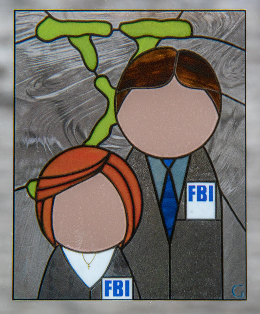 X-Files Stained Glass Window Cling